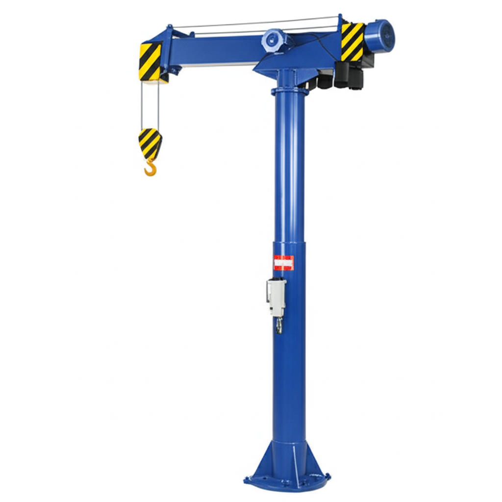 Bản vẽ kỹ thuật thể hiện chi tiết cầu trục xoay với các thông số kỹ thuật quan trọng.