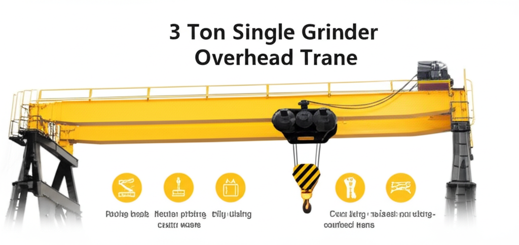 Ảnh infographic so sánh các ưu điểm của cầu trục 3 tấn dầm đơn với các loại cầu trục khác.